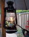 Olielamp/stormlantaarn Outside - zwart - 11,7 x 15,7 x 24 cm - Camping / tuin lantaarn voor lampenolie