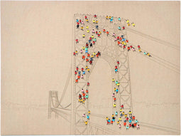 Olieverfschilderij Crowd | Decorationable