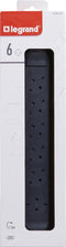Legrand Monteerbare en draaibare premium contactdoos - 6x2P+A - 1.5m snoer - zwart