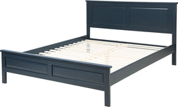 OLIVET - Tweepersoonsbed - Blauw - 140 x 200 cm - Dennenhout