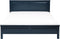 OLIVET - Tweepersoonsbed - Blauw - 160 x 200 cm - Dennenhout