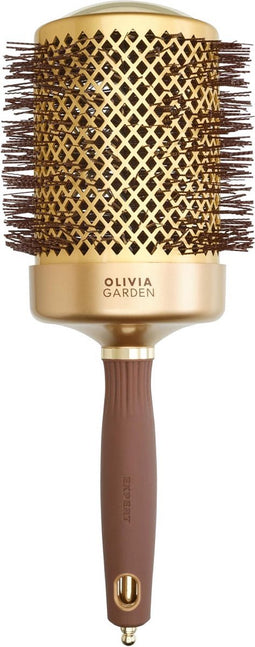 Olivia Garden - Blowout Shine Wavy - Gold & Brown - Haarborstel - 80 mm
