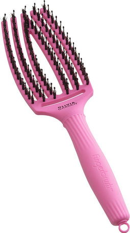 Olivia Garden Borstel Fingerbrush Boar & Nylon Bubble Pink 1St