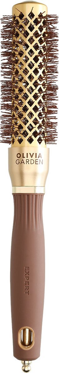 Olivia Garden Expert Blowout Shine Borstel Wavy Bristles Gold&Brown Brush Ø25mm