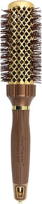 Olivia Garden Expert Blowout Shine Borstel Wavy Bristles Gold&Brown Brush Ø20mm