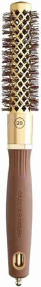 Olivia Garden Expert Blowout Shine Borstel Wavy Bristles Gold&Brown Brush Ø20mm