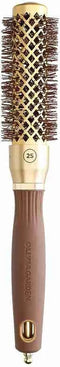 Olivia Garden Expert Blowout Shine Borstel Wavy Bristles Gold&Brown Brush Ø25mm