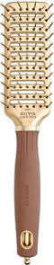 Olivia Garden Expert Style Borstel Nylon Bristles Gold and Brown Vent Brush