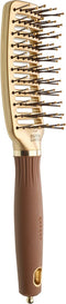 Olivia Garden Expert Style Borstel Nylon Bristles Gold and Brown Vent Brush