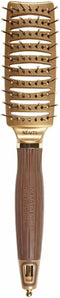 Olivia Garden Expert Style Borstel Nylon Bristles Gold and Brown Vent Brush