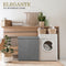 MiRi Wasmand – 3 Vakken met Deksel – Wassorteerder – Grijs – 120 Liter – Wasbox – Opvouwbaar – Organizer Kleding – Laundry Basket