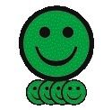 Magneet smiley 25mm emotie blij groen