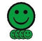 Magneet smiley 25mm emotie blij groen