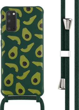 iMoshion Hoesje Geschikt voor Samsung Galaxy S20 Hoesje Met Koord - iMoshion Siliconen design hoesje met koord - Groen / Avocado Green