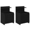 Nachtkastjes 2 st met 2 lades 40x36,5x62 cm zwart