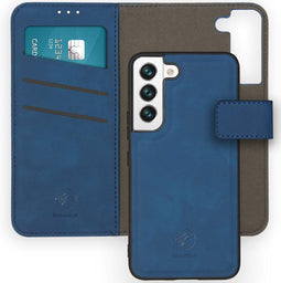 iMoshion Hoesje Geschikt voor Samsung Galaxy S22 Hoesje Met Pasjeshouder - iMoshion Uitneembare 2-in-1 Luxe Bookcase - Donkerblauw