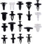 435-delig - auto plastic drukknop klinknagels trim bumper houder clips voor auto's plastic klinknage