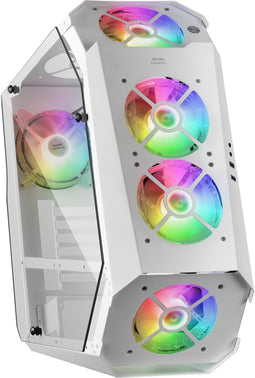 Mars Gaming MC51W - Midi-Tower PC - ATX MicroATX Mini-ITX - Wit