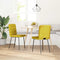 vidaXL - Eetkamerstoelen - 2 - st - fluweel - geel