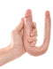 King Cock U-Shaped Double Trouble Dubbele Dildo Small - beige
