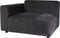 PTMD Quinta sofa arm left soft velvet anthracite
