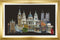 Thea Gouverneur - Borduurpakket met telpatroon - 470.05 - Voorgesorteerde DMC Garens - Londen - Zwart Aida - 79 cm x 50 cm - DIY Kit