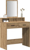 vidaXL - Make-uptafel - met - Lade - - - Artisan - Eiken - - - 79x41x140 - cm