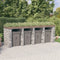 vidaXL - Schanskorf - voor - vuilnisbak - 192x91x120 - cm - gegalvaniseerd - ijzer