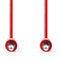 Nedis CAGP22005RD10 - 3,5 mm male naar 3,5 mm male stereo-audiokabel - 1,00 m - Rood