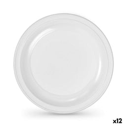 Bordenset Algon Plastic 22 cm 25 Onderdelen (12 Stuks)