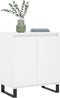 vidaXL - Dressoir - 60x35x70 - cm - bewerkt - hout - wit