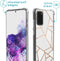 iMoshion Hoesje Geschikt voor Samsung Galaxy S20 Plus Hoesje Met Koord - iMoshion Design Hoesje met Koord - Wit / Meerkleurig / Goud / White Graphic