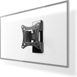 Nedis TVWM1310BK - Muurbeugel - Horizontaal draaibaar Verticaal kantelbaar - Max 27" (1x)