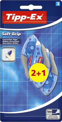 Correctieroller Tipp-ex soft grip 4 - 2mmx10m blister 2+1 gratis