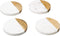 5Five Onderzetter set van 4 marmer - wit en mangohout - Dia 10 cm - Glas onderzetter