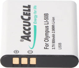 Olympus LI-50B vervangende batterij van AccuCell voor Li-50B, D-Li92, DB-100, VW-VBX090, NP-150