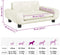 vidaXL - Hondenmand - 70x45x33 - cm - fluweel - crèmekleurig