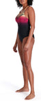 Speedo Digital Placement Medalist - Sportbadpak - Nauwsluitende pasvorm - Zwart - Geel - Roze - Maat 40