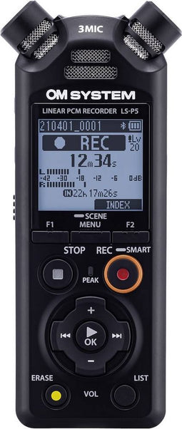 OM System LS-P5 Mobiele audiorecorder Zwart