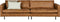 BePureHome Rodeo Bank 3-Zits - Recycle Leer - Cognac - 83x275x88