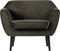 WOOOD Rocco Fauteuil - Velvet - Warm Groen - 75x92x81