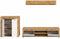 Furnilux Jam - Woonkamercombinatie - Praktische indeling - Wit eiken 35x255x159cm