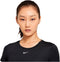 Nike One Dri-FIT Ss Slim Sportshirt - Dames - Zwart - Maat L
