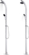 vidaXL Buitendouche met bruine basis 220 cm aluminium