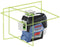 Bosch GLL 3-80 CG Professional - Laserlevel - 3 x 360° groen - IP54