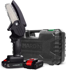 Mardin Mini Kettingzaag - Accu Kettingzaag - 2 Accu's - Zwart