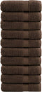 vidaXL - Handdoeken - SOLUND - 10 - st - 600 - g/m² - 50x100 - cm - bruin