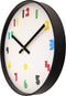 Wandklok 35cm - Stil - Zwart/Multikleur - ABS - nXt 'Bit'