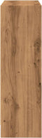 vidaXL - Boekenkast - 80x24x76 - cm - bewerkt - hout - artisanaal - eikenkleurig