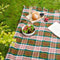 Picknickkleed Polo Tartan Distel - Wol - Leren Draagset - Waterdicht - 145x183cm - Tweedmill